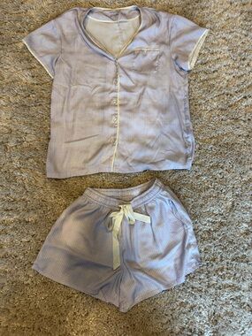 Summersalt gingham purple pj set